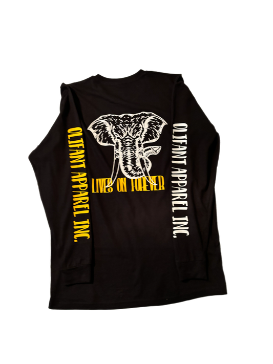 Blk/White/Yellow Logo Long sleeve shirt