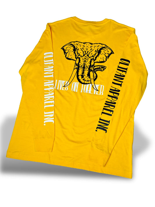 Yellow/Black/White long sleeve t-shirt