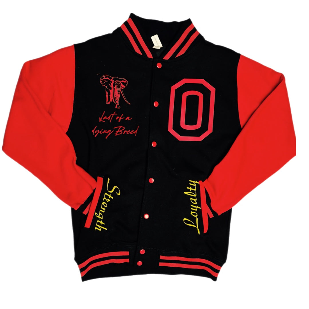 Red/Blk/Gold Letterman Jacket